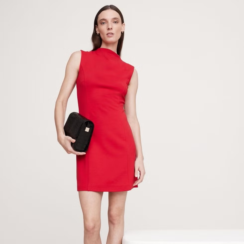 Banana Republic Vibrant Red Mini Dress NWT size large